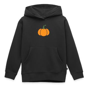 citrouille - Sweat Premium à capuche enfant bio - noir - Devant - AI Model Kid Male (0cm)