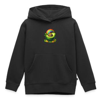 Avocado St. Patricks Day - Kinder Premium Organic Hoodie - Schwarz - Vorne - AI Model Kid Male (0cm)