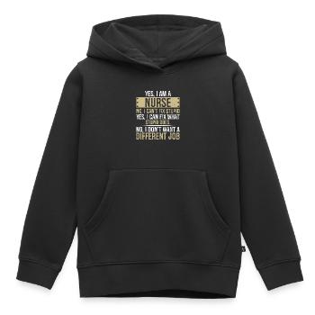 je suis infirmière non je ne peux pas réparer stupide je peux réparer - Sweat Premium à capuche enfant bio - noir - Devant - AI Model Kid Male (0cm)