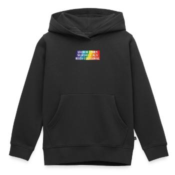 LIEBER LINKS VERSIFFT ALS RECHTSRADIKAL - Kinder Premium Organic Hoodie - Schwarz - Vorne - AI Model Kid Male (0cm)