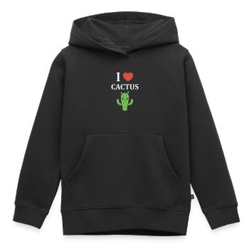 Cactus - Kids Premium Organic Hoodie - black - Front - AI Model Kid Male (0cm)
