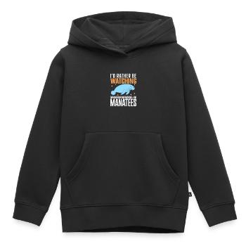 Seekuh - Kinder Premium Organic Hoodie - Schwarz - Vorne - AI Model Kid Male (0cm)