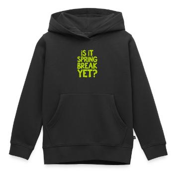 Spring Break Countdown Saying Quote - Kids Premium Organic Hoodie - black - Front - AI Model Kid Male (0cm)