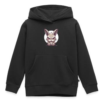 Grumpy Osterhase - Kinder Premium Organic Hoodie - Schwarz - Vorne - AI Model Kid Male (0cm)
