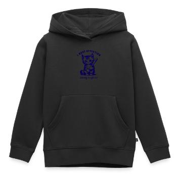 Ich habe Zuneigung Lustige Katze Schwarzer Humor - Kinder Premium Organic Hoodie - Schwarz - Vorne - AI Model Kid Male (0cm)