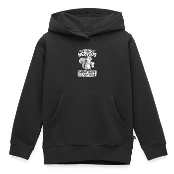 Intestin irritable Syndrom Écureuil Caca Humour - Sweat Premium à capuche enfant bio - noir - Devant - AI Model Kid Male (0cm)