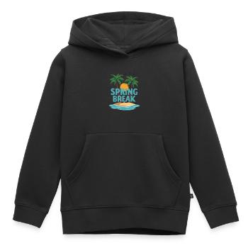 Spring Break Palm Trees Beach - Kids Premium Organic Hoodie - black - Front - AI Model Kid Male (0cm)