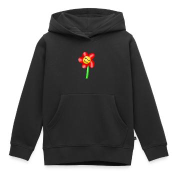 verträumte müde Blume Blumen Sommer - Kinder Premium Organic Hoodie - Schwarz - Vorne - AI Model Kid Male (0cm)