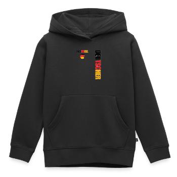 German team supporter football - Sweat Premium à capuche enfant bio - noir - Devant - AI Model Kid Male (0cm)