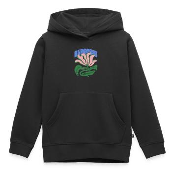 Amidon en fleurs - Sweat Premium à capuche enfant bio - noir - Devant - AI Model Kid Male (0cm)