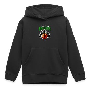 BEANTOWN BALLERS - BASKETBALL - Kinder Premium Organic Hoodie - Schwarz - Vorne - AI Model Kid Male (0cm)