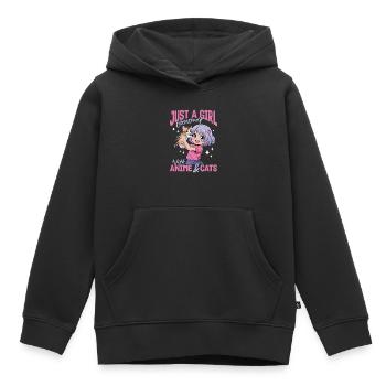 Anime & Cats Kawaii - Kids Premium Organic Hoodie - black - Front - AI Model Kid Male (0cm)