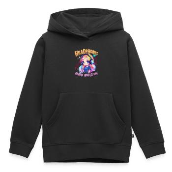 Anime & Music Kawaii - Kids Premium Organic Hoodie - black - Front - AI Model Kid Male (0cm)