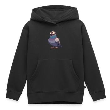 Tauben Taube - Kinder Premium Organic Hoodie - Schwarz - Vorne - AI Model Kid Male (0cm)