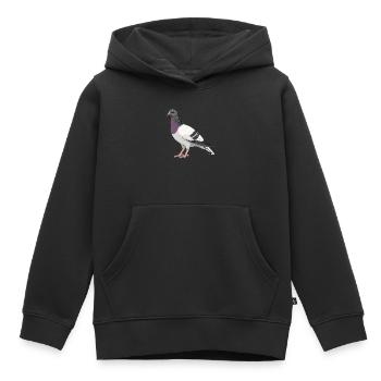 Tauben Taube - Kinder Premium Organic Hoodie - Schwarz - Vorne - AI Model Kid Male (0cm)