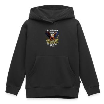 Donnez-moi votre argent, vous aviez le choix - Sweat Premium à capuche enfant bio - noir - Devant - AI Model Kid Male (0cm)
