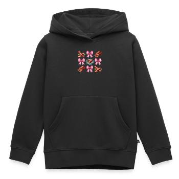 Coquette Bow Bacon Strips Schweinefleisch Mom - Kinder Premium Organic Hoodie - Schwarz - Vorne - AI Model Kid Male (0cm)