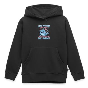 Narwhal Chibi Kawaii - Kids Premium Organic Hoodie - black - Front - AI Model Kid Male (0cm)