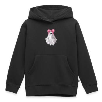Noeud Coquet Ghost Ghost Spooky - Sweat Premium à capuche enfant bio - noir - Devant - AI Model Kid Male (0cm)