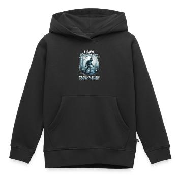 Bigfoot Sasquatch - Sweat Premium à capuche enfant bio - noir - Devant - AI Model Kid Male (0cm)