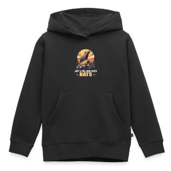 Rat Rat - Sweat Premium à capuche enfant bio - noir - Devant - AI Model Kid Male (0cm)