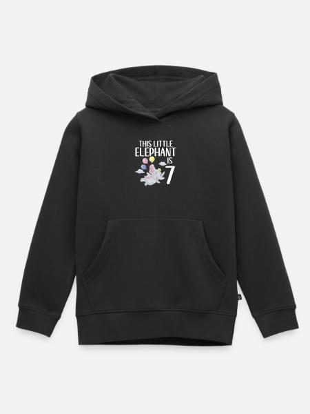 Elephant Lovers Gifts - Kinder Premium Organic Hoodie - Schwarz