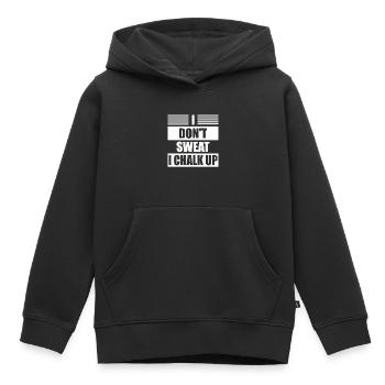 Je ne transpire pas, je craie un rocher - Sweat Premium à capuche enfant bio - noir - Devant - AI Model Kid Male (0cm)
