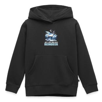 Renne Renne - Sweat Premium à capuche enfant bio - noir - Devant - AI Model Kid Male (0cm)