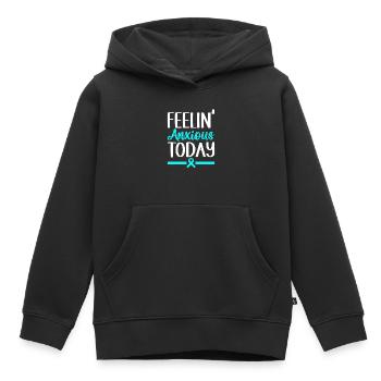 Trouble anxieux Trouble anxieux - Sweat Premium à capuche enfant bio - noir - Devant - AI Model Kid Male (0cm)