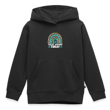 Trouble anxieux Trouble anxieux - Sweat Premium à capuche enfant bio - noir - Devant - AI Model Kid Male (0cm)