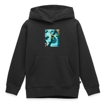 Summertime - Kids Premium Organic Hoodie - black - Front - AI Model Kid Male (0cm)