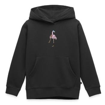 Flamingo Baseball Gant de baseball - Sweat Premium à capuche enfant bio - noir - Devant - AI Model Kid Male (0cm)