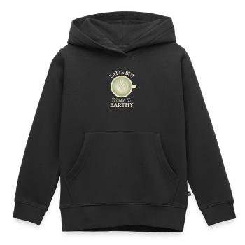 Matcha Aesthetic Latte Soft Girl Tea Over Coffee - Kids Premium Organic Hoodie - black - Front - AI Model Kid Male (0cm)