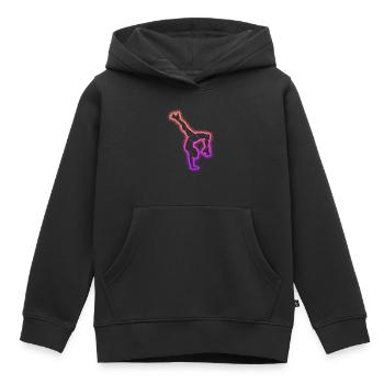 patin à roulettes enfants patinage à roulettes femmes patins à roulettes - Sweat Premium à capuche enfant bio - noir - Devant - AI Model Kid Male (0cm)