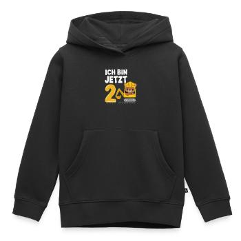 Ich bin jetzt 2 Bagger Bär 2. Geburtstag - Kinder Premium Organic Hoodie - Schwarz - Vorne - AI Model Kid Male (0cm)