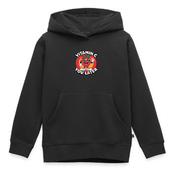 Vitamine C Fruit Drôle de Fraise - Sweat Premium à capuche enfant bio - noir - Devant - AI Model Kid Male (0cm)