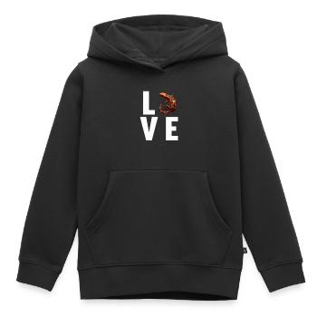 Salamandres Salamandres - Sweat Premium à capuche enfant bio - noir - Devant - AI Model Kid Male (0cm)