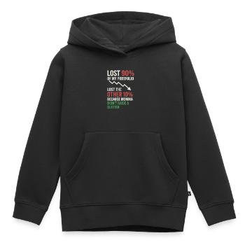 Börsenhändler Lustiger Spruch: 90% Verlust - Kinder Premium Organic Hoodie - Schwarz - Vorne - AI Model Kid Male (0cm)