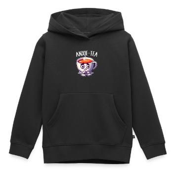 Trouble anxieux Trouble anxieux - Sweat Premium à capuche enfant bio - noir - Devant - AI Model Kid Male (0cm)