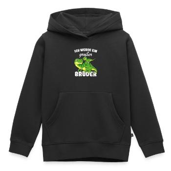 Nachwuchs Verkünden | Ich Werde Großer Bruder 2027 - Kinder Premium Organic Hoodie - Schwarz - Vorne - AI Model Kid Male (0cm)