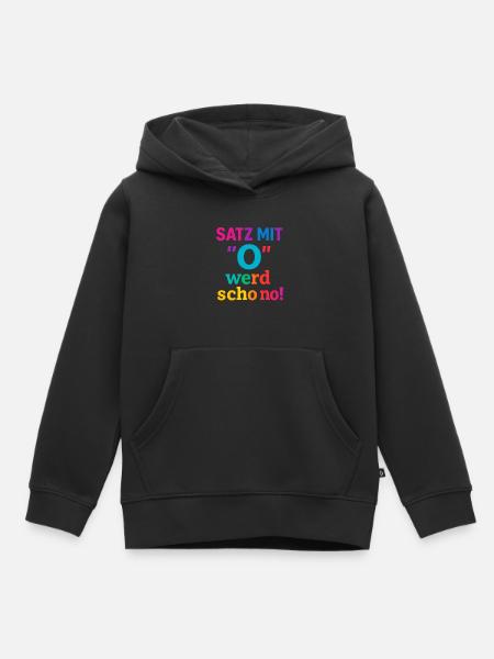 Satz mit O 2 - Kinder Premium Organic Hoodie - Schwarz