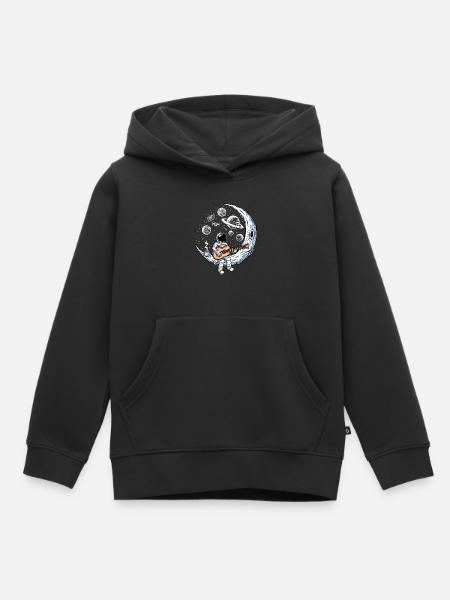 Astronaut Playing Guitar - Kinder Premium Organic Hoodie - Schwarz