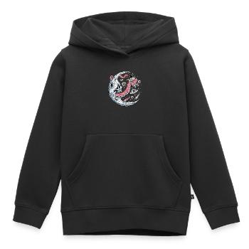 Bataille spatiale avec des tentacules extraterrestres - Sweat Premium à capuche enfant bio - noir - Devant - AI Model Kid Male (0cm)