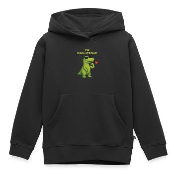I'm Dino-Strong Kindergartenabschluss - Kinder Premium Organic Hoodie - Schwarz - Vorne - AI Model Kid Male (0cm)