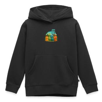 Dinosaurier Geburtstag Kinder 5 Jahre Geschenk - Kinder Premium Organic Hoodie - Schwarz - Vorne - AI Model Kid Male (0cm)