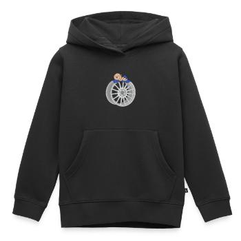 Bébé - Sweat Premium à capuche enfant bio - noir - Devant - AI Model Kid Male (0cm)