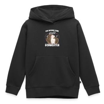Nachwuchs Verkünden Ich Werde Große Schwester 2027 - Kinder Premium Organic Hoodie - Schwarz - Vorne - AI Model Kid Male (0cm)