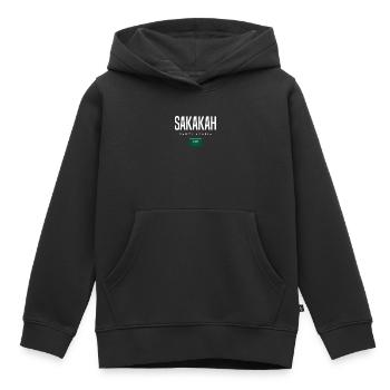Sakakah Saudi-Arabien - Kinder Premium Organic Hoodie - Schwarz - Vorne - AI Model Kid Male (0cm)