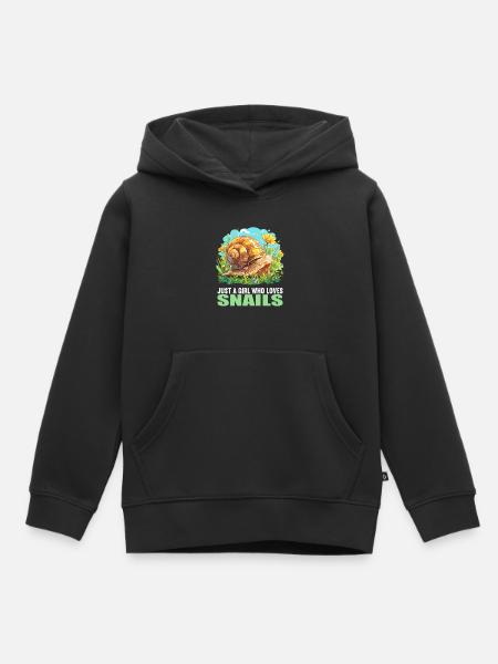 Schnecken Schnecke - Kinder Premium Organic Hoodie - Schwarz