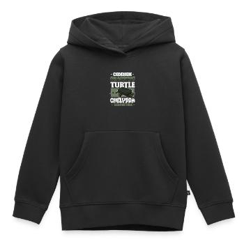 Snapping Turtle - Kids Premium Organic Hoodie - black - Front - AI Model Kid Male (0cm)